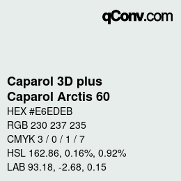 カラーコード: Caparol 3D plus - Caparol Arctis 60 | qconv.com
