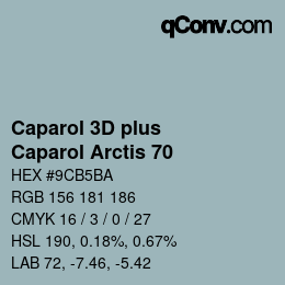 カラーコード: Caparol 3D plus - Caparol Arctis 70 | qconv.com