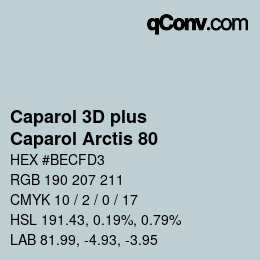Farbcode: Caparol 3D plus - Caparol Arctis 80 | qconv.com