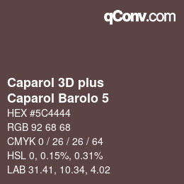 Código de color: Caparol 3D plus - Caparol Barolo 5 | qconv.com