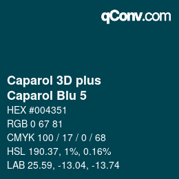 カラーコード: Caparol 3D plus - Caparol Blu 5 | qconv.com