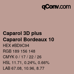 Color code: Caparol 3D plus - Caparol Bordeaux 10 | qconv.com