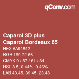カラーコード: Caparol 3D plus - Caparol Bordeaux 65 | qconv.com