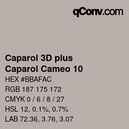 Color code: Caparol 3D plus - Caparol Cameo 10 | qconv.com