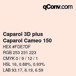 Color code: Caparol 3D plus - Caparol Cameo 150 | qconv.com