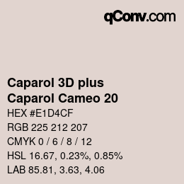 Farbcode: Caparol 3D plus - Caparol Cameo 20 | qconv.com