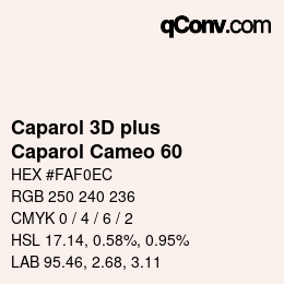 Farbcode: Caparol 3D plus - Caparol Cameo 60 | qconv.com