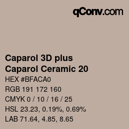 Código de color: Caparol 3D plus - Caparol Ceramic 20 | qconv.com