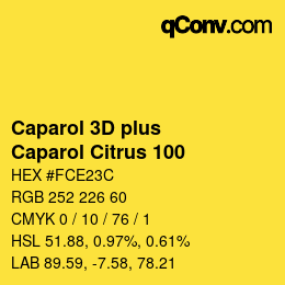 Color code: Caparol 3D plus - Caparol Citrus 100 | qconv.com