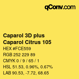 Color code: Caparol 3D plus - Caparol Citrus 105 | qconv.com