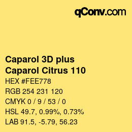 Código de color: Caparol 3D plus - Caparol Citrus 110 | qconv.com