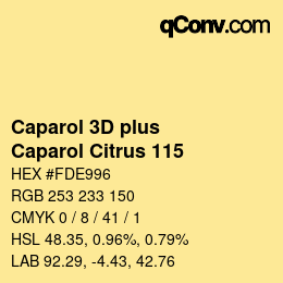 カラーコード: Caparol 3D plus - Caparol Citrus 115 | qconv.com