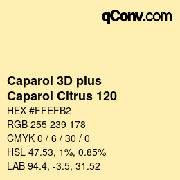 Color code: Caparol 3D plus - Caparol Citrus 120 | qconv.com