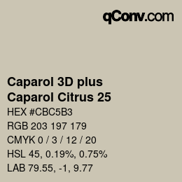 Color code: Caparol 3D plus - Caparol Citrus 25 | qconv.com