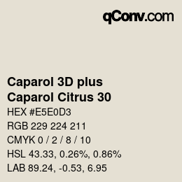 Color code: Caparol 3D plus - Caparol Citrus 30 | qconv.com