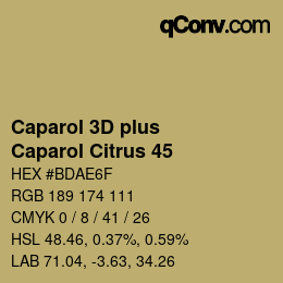 Color code: Caparol 3D plus - Caparol Citrus 45 | qconv.com