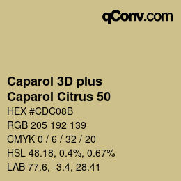Color code: Caparol 3D plus - Caparol Citrus 50 | qconv.com