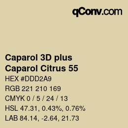 Color code: Caparol 3D plus - Caparol Citrus 55 | qconv.com