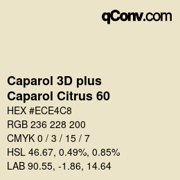Color code: Caparol 3D plus - Caparol Citrus 60 | qconv.com