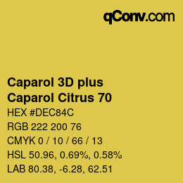 Color code: Caparol 3D plus - Caparol Citrus 70 | qconv.com
