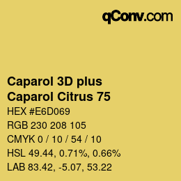 カラーコード: Caparol 3D plus - Caparol Citrus 75 | qconv.com