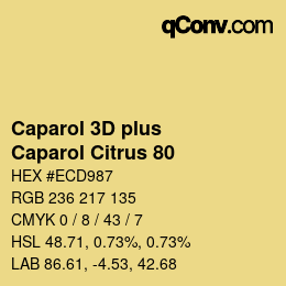 Color code: Caparol 3D plus - Caparol Citrus 80 | qconv.com