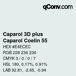 Farbcode: Caparol 3D plus - Caparol Coelin 55 | qconv.com