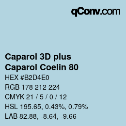 Farbcode: Caparol 3D plus - Caparol Coelin 80 | qconv.com