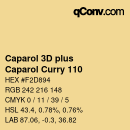 Code couleur: Caparol 3D plus - Caparol Curry 110 | qconv.com