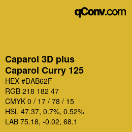 Color code: Caparol 3D plus - Caparol Curry 125 | qconv.com