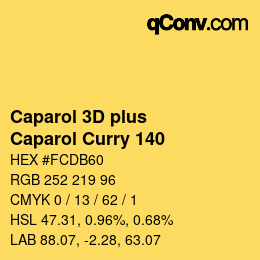 Color code: Caparol 3D plus - Caparol Curry 140 | qconv.com