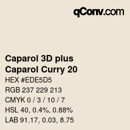Color code: Caparol 3D plus - Caparol Curry 20 | qconv.com