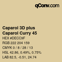 Color code: Caparol 3D plus - Caparol Curry 45 | qconv.com
