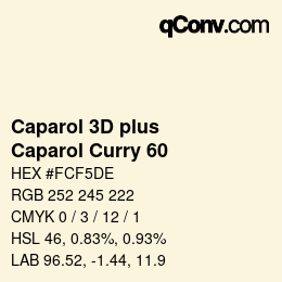 Code couleur: Caparol 3D plus - Caparol Curry 60 | qconv.com
