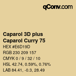 Color code: Caparol 3D plus - Caparol Curry 75 | qconv.com