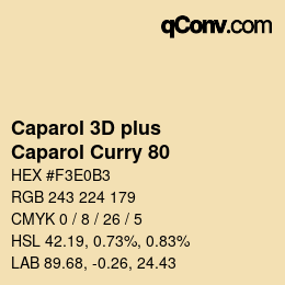Farbcode: Caparol 3D plus - Caparol Curry 80 | qconv.com
