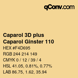 Color code: Caparol 3D plus - Caparol Ginster 110 | qconv.com