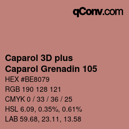 Color code: Caparol 3D plus - Caparol Grenadin 105 | qconv.com