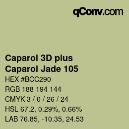 Código de color: Caparol 3D plus - Caparol Jade 105 | qconv.com