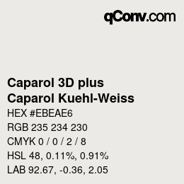 カラーコード: Caparol 3D plus - Caparol Kuehl-Weiss | qconv.com