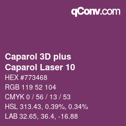 Color code: Caparol 3D plus - Caparol Laser 10 | qconv.com