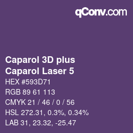 Color code: Caparol 3D plus - Caparol Laser 5 | qconv.com