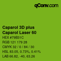 Color code: Caparol 3D plus - Caparol Laser 60 | qconv.com