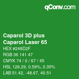 Color code: Caparol 3D plus - Caparol Laser 65 | qconv.com