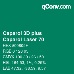 カラーコード: Caparol 3D plus - Caparol Laser 70 | qconv.com