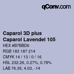 カラーコード: Caparol 3D plus - Caparol Lavendel 105 | qconv.com
