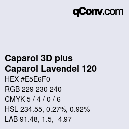 カラーコード: Caparol 3D plus - Caparol Lavendel 120 | qconv.com