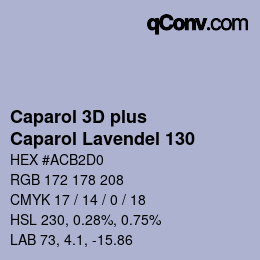 Farbcode: Caparol 3D plus - Caparol Lavendel 130 | qconv.com