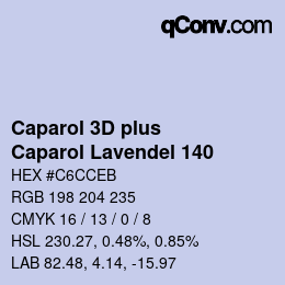 Color code: Caparol 3D plus - Caparol Lavendel 140 | qconv.com