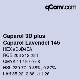 Color code: Caparol 3D plus - Caparol Lavendel 145 | qconv.com